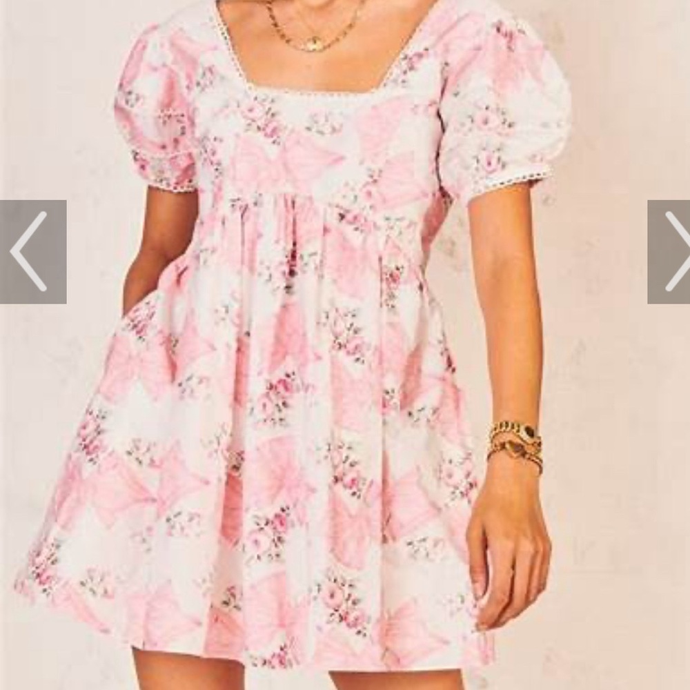 LoveShackFancy Raleigh Dress Pink Mint Sz 2